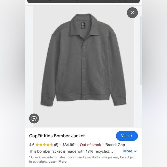 New Gap Fit coat - Picture 6 of 7